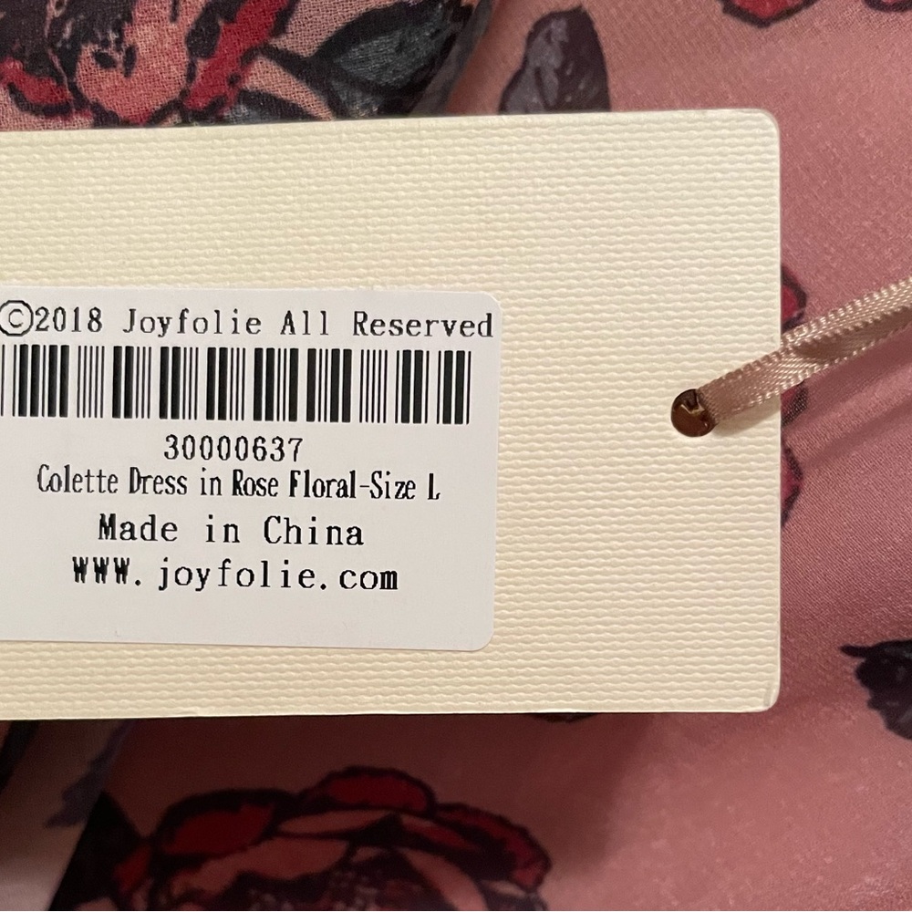 Mia Joy Colette Dress maxi rose floral NWTs ashes of roses 💐 Sz Large JOYFOLIE - Picture 10 of 11